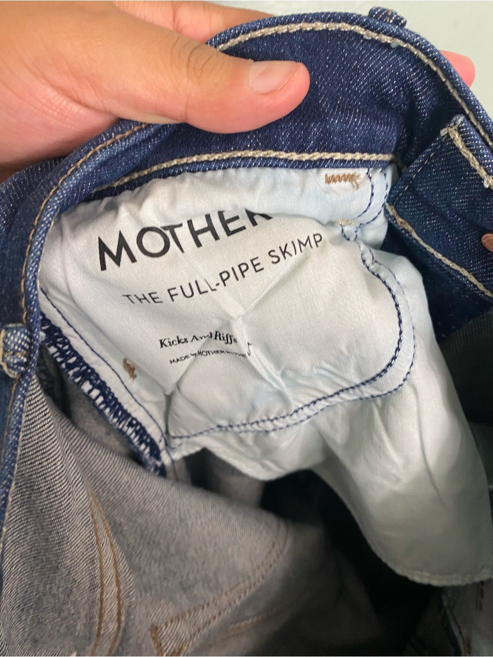 Mother Superior Jeans Full Pipe Skimp Kicks and Riffs Blue Size 25 - Picture 5 of 7